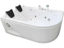 Banheira Hidromassagem Branca 170 X 115 Cm Para 2 Péssoas 15 Jatos - Tulip