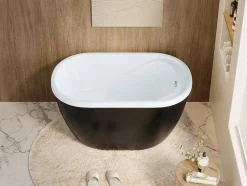 Banheira Oval Piccola - 1 Lugar - 240 L - 120*75*A65 Cm - Preta