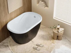 Banheira Oval Piccola - 1 Lugar - 240 L - 120*75*A65 Cm - Preta