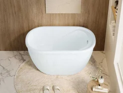 Banheira Oval Piccola - 1 Lugar - 240 L - 120*75*A65 Cm - Branca