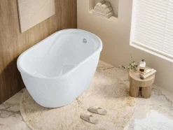 Banheira Oval Piccola - 1 Lugar - 240 L - 120*75*A65 Cm - Branca