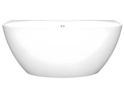 Banheira Semi-Clássica Oval De 197 L Dimensoes 151 X 94 X 60 Cm Cor Branco Em Acrilico - Pagrus