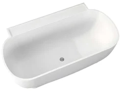 Banheira Semi-Clássica Oval De 240 L, Dimensoes 150 X 76 X 58 Cm Cor Branco Em Acrilico - Vogler