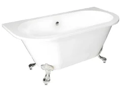 Banheira Semi-Clássica Retro Com Pés De 154 L Dimensoes 150 X 74 X 61 Cm Cor Branco Em Acrilico - Sparus