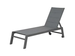 Barbados Espreguiçadeira Em Têxtileno Cinzento - Antracite Cinzento Aluminio