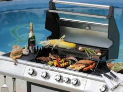 Barbecue A Gas Com 4 Bicos, 1 Fogao Lateral E 1 Assador 148X56X121 Cm - Roasty
