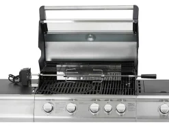 Barbecue A Gas Com 4 Bicos, 1 Fogao Lateral E 1 Assador 148X56X121 Cm - Roasty