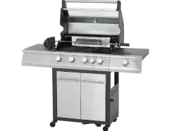 Barbecue A Gas Com 4 Bicos, 1 Fogao Lateral E 1 Assador 148X56X121 Cm - Roasty