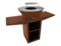 Barbecue Avec Plaque Ronde, Grill Et Support