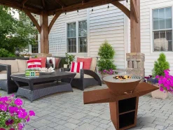 Barbecue Avec Plaque Ronde, Grill Et Support
