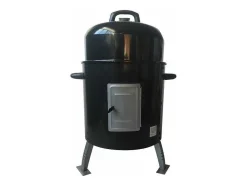 Barbecue 3-En-1 Avec Fumoir, Rotissoire Et Grill Noir