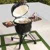 Barbecue Kamado A Carvao Em Ceramica E Bambu 67 X 85 X 120 Cm - Ayumi