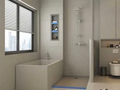Base De Duche Em Mosaico Delos Com Sifao Incluido - 1600X900X40Mm -Recortavel