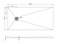 Base De Duche Pronta A Colocar Delos Sifao Incluido - 1800X900X40Mm - Recortavel