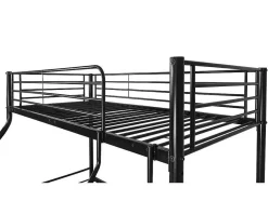 Beliche Duplo Metalico Para 3 Péssoas, 200X145X96Cm Cor Preta