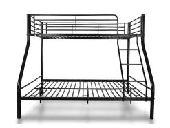 Beliche Duplo Metalico Para 3 Péssoas, 200X145X96Cm Cor Preta