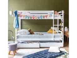 Beliche Para Crianças 190X90Cm Branco Com Gavetas Amber