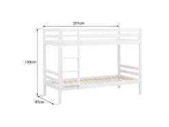 Beliche Para Crianças 190X90Cm Branco Com Gavetas Amber