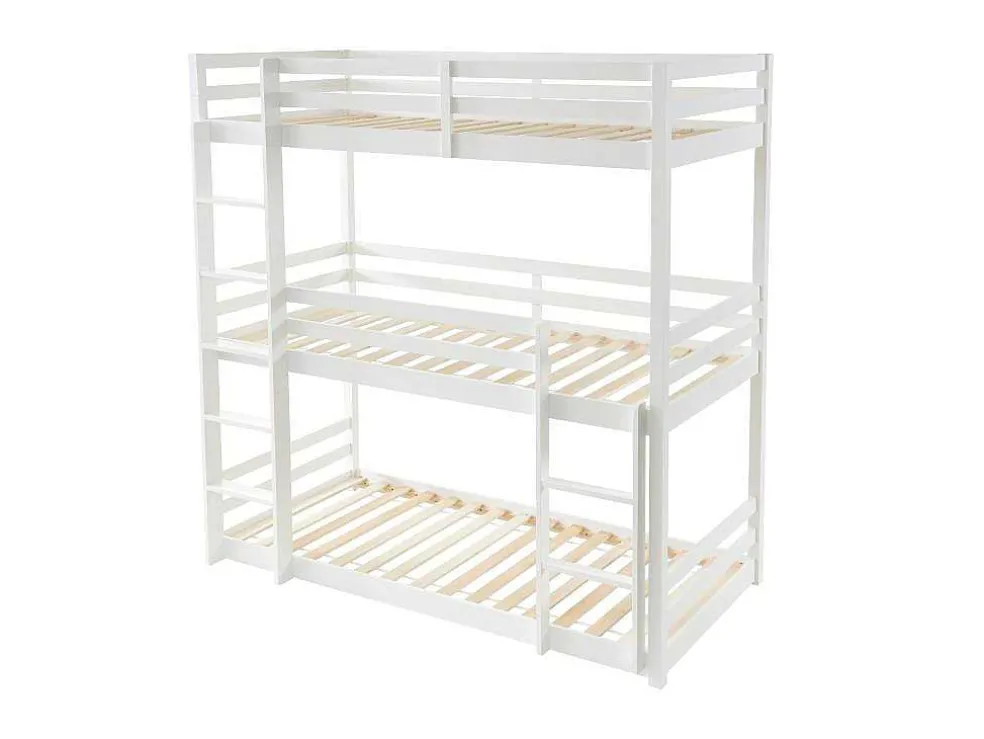 Beliche Triplo De 3 X 90 X 200 Cm Em Pinho Cor Branco - Vagar