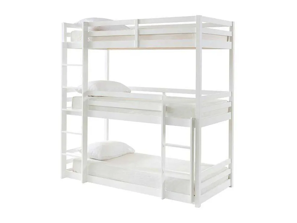 Beliche Triplo De 3 X 90 X 200 Cm Em Pinho Cor Branco - Vagar