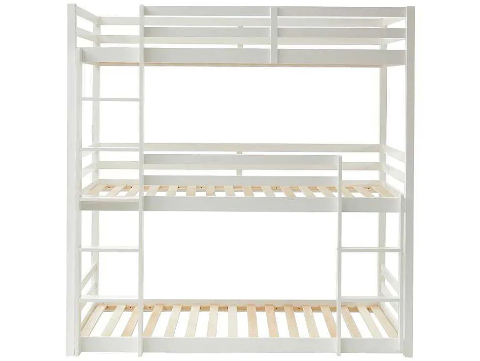 Beliche Triplo De 3 X 90 X 200 Cm Em Pinho Cor Branco - Vagar