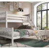 Beliche Triplo Duplo Duplo Infantil Em Madeira Macica 190X90/190X135 - Cor Branca