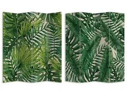 Biombo Impresso 4 Seccoes Folhagem Tropical Greeny - 161 X 180 Cm