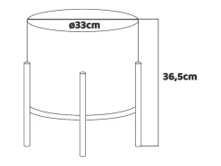 Bonn Linen - Pouf Piccolo Tondo In Tessuto