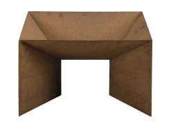 Braseiro De Jardim Quadrado Em Aco Corten De C50 X L50 X A30 Cm - Verio