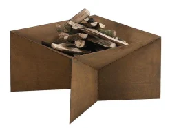 Braseiro De Jardim Quadrado Em Aco Corten De C50 X L50 X A30 Cm - Verio