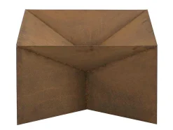 Braseiro De Jardim Quadrado Em Aco Corten De C50 X L50 X A30 Cm - Verio