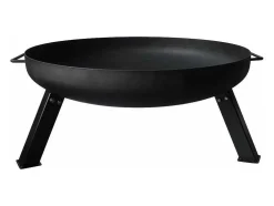 Brasero De Jardin A 3 Pieds En Acier Inoxydable Noir