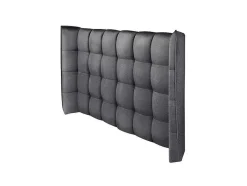 Cabeceira De Cama Arqueada De 140 Cm Em Tecido Cor Cinza - Ludesa