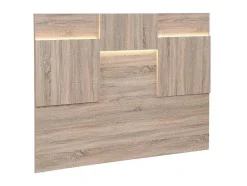 Cabeceira De Cama 170 Cm, Com Leds, Mdf Natural - Novaria