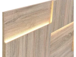 Cabeceira De Cama 170 Cm, Com Leds, Mdf Natural - Novaria