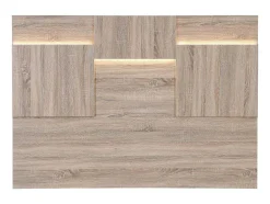 Cabeceira De Cama 170 Cm, Com Leds, Mdf Natural - Novaria