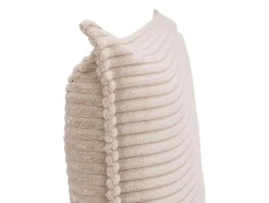 Cabeceira De Cama 160 Cm Veludo Canelado Bege - Ambrilia