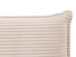 Cabeceira De Cama 160 Cm Veludo Canelado Bege - Ambrilia