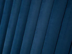 Cabeceira De Cama Com Costuras Verticais De 160 Cm Em Veludo Cor Azul-Escuro - Sarah