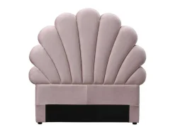 Cabeceira De Cama Concha 120 Cm Veludo Cor-De-Rosa - Moana
