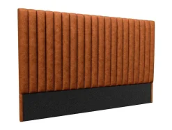 Cabeceira De Cama Costuras Verticais 200 Cm Tecido Terracota - Sarah