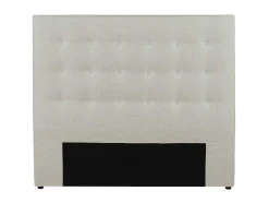 Cabeceira De Cama Estofada Francesco - 140 Cm - Tecido - Bege