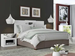 Cabeceira De Cama Extensivel De 140/160 Cm Cor Branco - Maraba