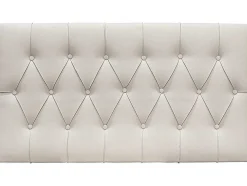 Cabeceira Estofada Em Couro Bege (160X60 (Para 150 Camas)