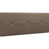 Cabeceira Prado - 3 Botoes - Couro Sintetico 160X55X4Cm - Chocolate
