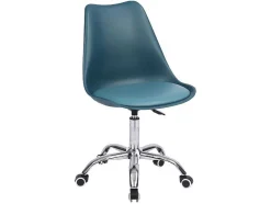 Cadeira De Escritório Anne Azul Regulavel Em Altura