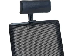 Cadeira De Escritório Ergonomica Profissional Com Apoio De Cabeca Em Tecido Cor Preto - Wallstreet
