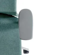Cadeira De Escritório Profissional Com Apoio De Cabeca Em Tecido Cor Azul - Volti