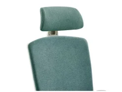 Cadeira De Escritório Profissional Com Apoio De Cabeca Em Tecido Cor Azul - Volti