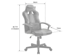 Cadeira De Mesa Para Jogadores Crash Preta E Cinzenta